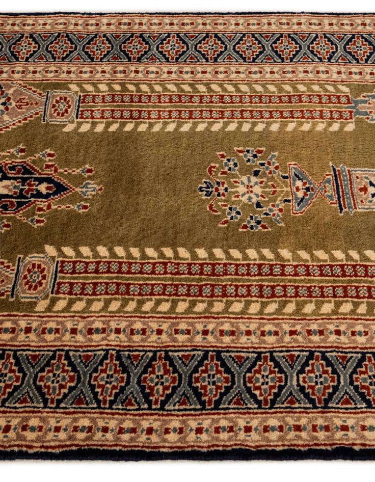 Detail image of 2' 8 x 3' 11 Hand Knotted Bokhara Oriental Wool Rug