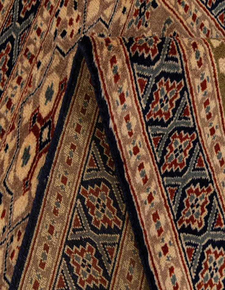 Detail image of 2' 8 x 3' 11 Hand Knotted Bokhara Oriental Wool Rug