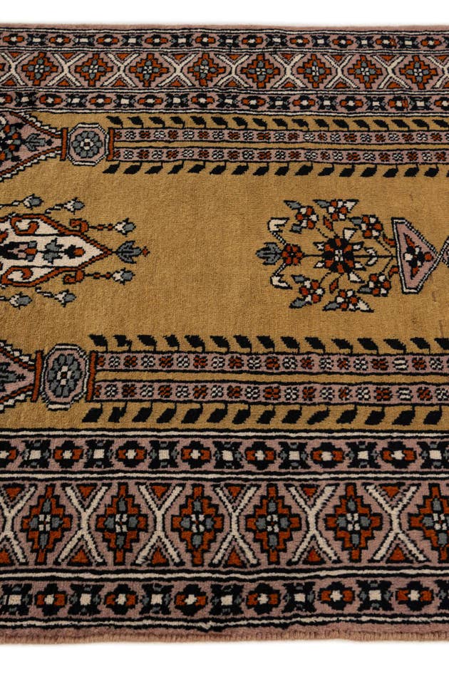 Detail image of 2' 7 x 4' 4 Hand Knotted Bokhara Oriental Wool Rug