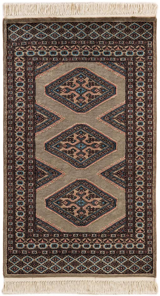 Detail image of 2' 7 x 4' 4 Hand Knotted Bokhara Oriental Rug