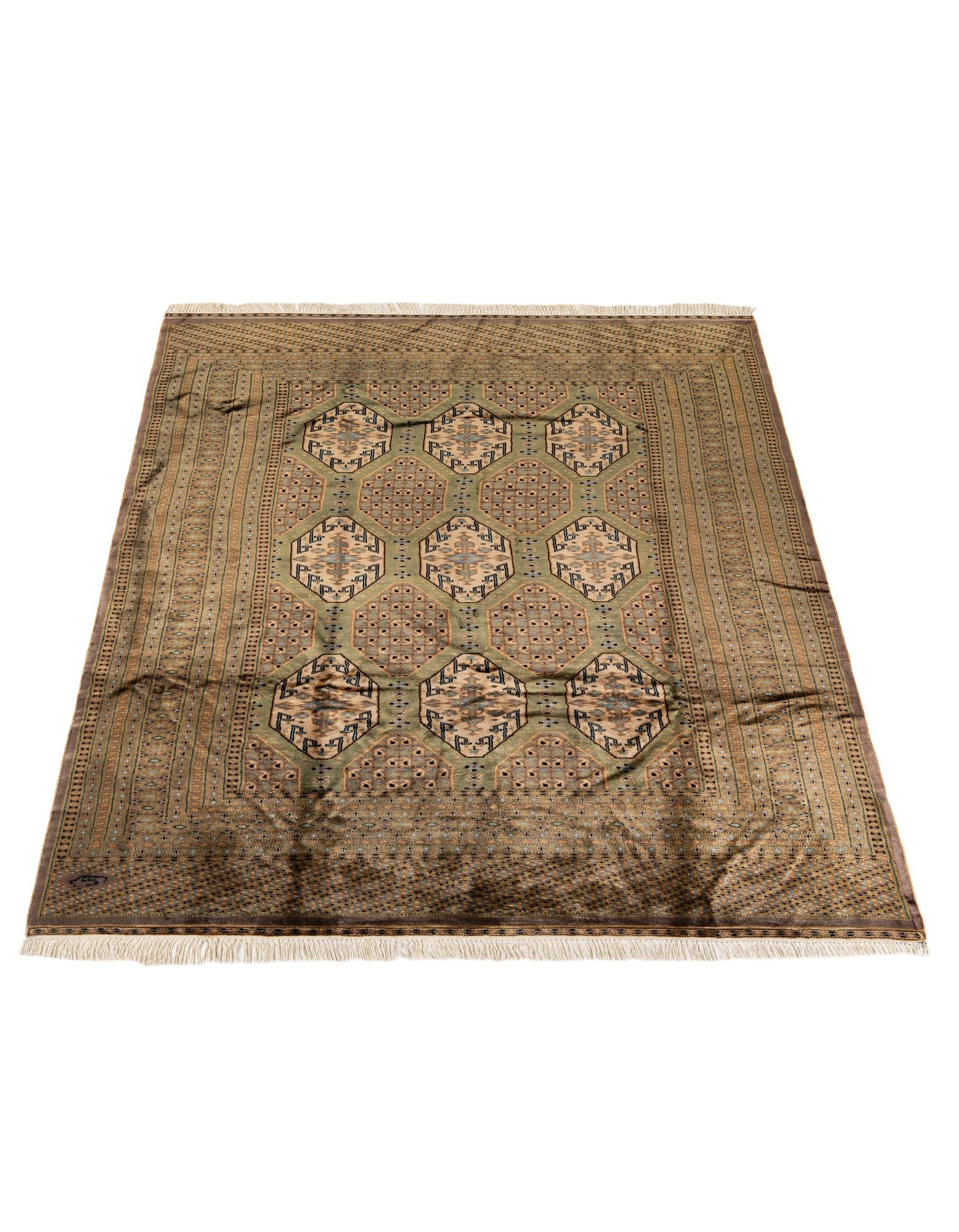 6' 1 x 9' Hand Knotted Bokhara Oriental Wool Rug