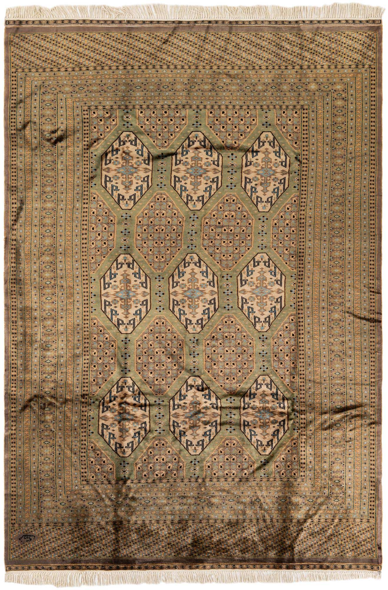 6' 1 x 9' Hand Knotted Bokhara Oriental Wool Rug