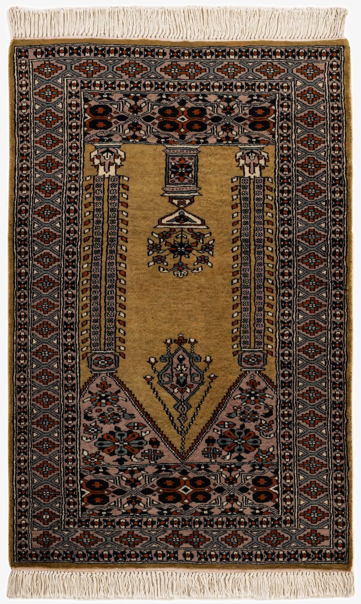2' 9 x 4' 3  Hand Knotted Bokhara Oriental Wool Rug