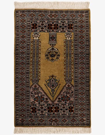 2' 9 x 4' 3 Hand Knotted Bokhara Oriental Wool Rug