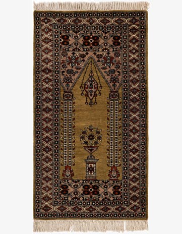 2' 8 x 4' 9 Hand Knotted Bokhara Oriental Wool Rug