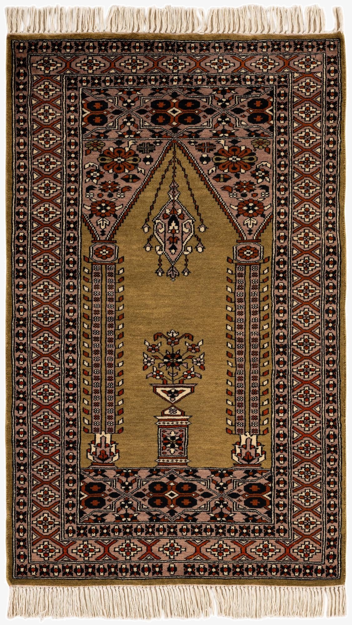 2' 8 x 4' 3  Hand Knotted Bokhara Oriental Wool Rug
