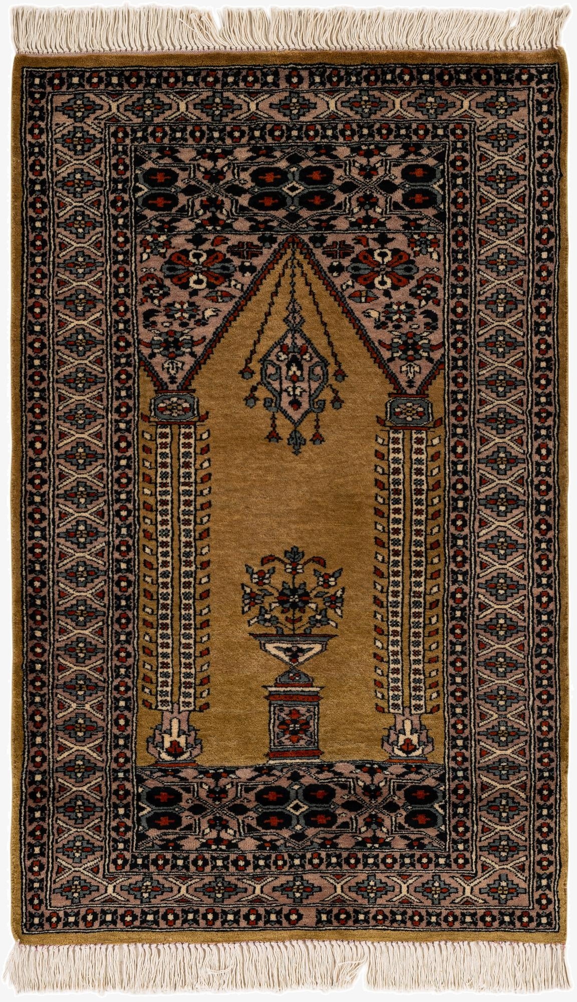 2' 9 x 4' 4  Hand Knotted Bokhara Oriental Wool Rug