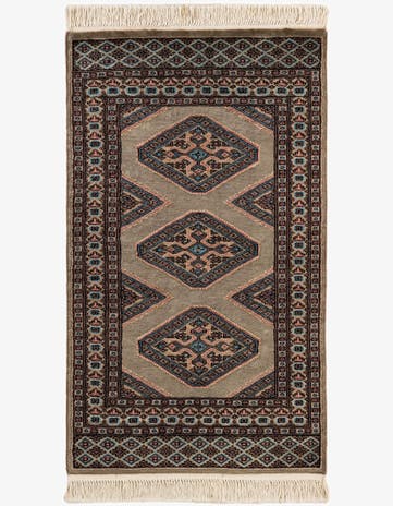 2' 7 x 4' 4 Hand Knotted Bokhara Oriental Rug