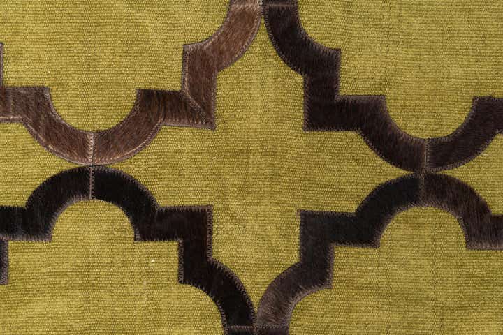 3' 9 x 5' 9 Cowhide Leather Rug