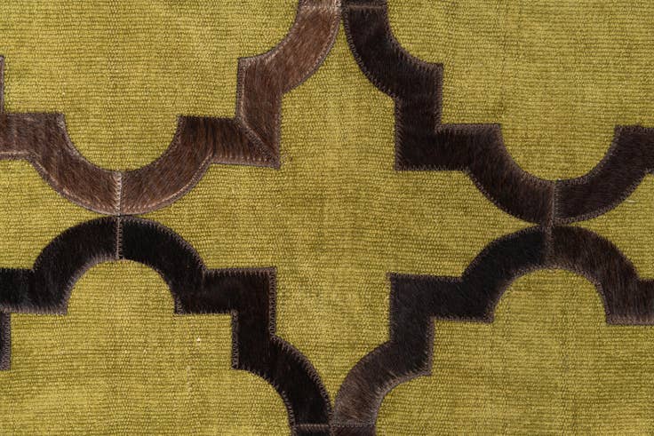 Detail image of 3' 9 x 5' 9 Cowhide Leather Rug