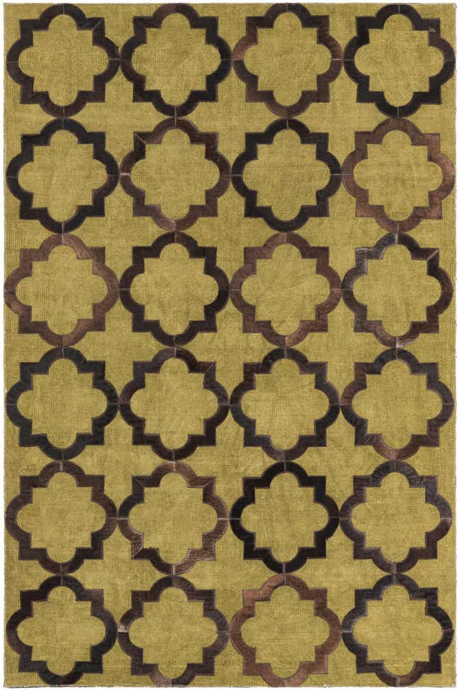 3' 9 x 5' 9 Cowhide Leather Rug