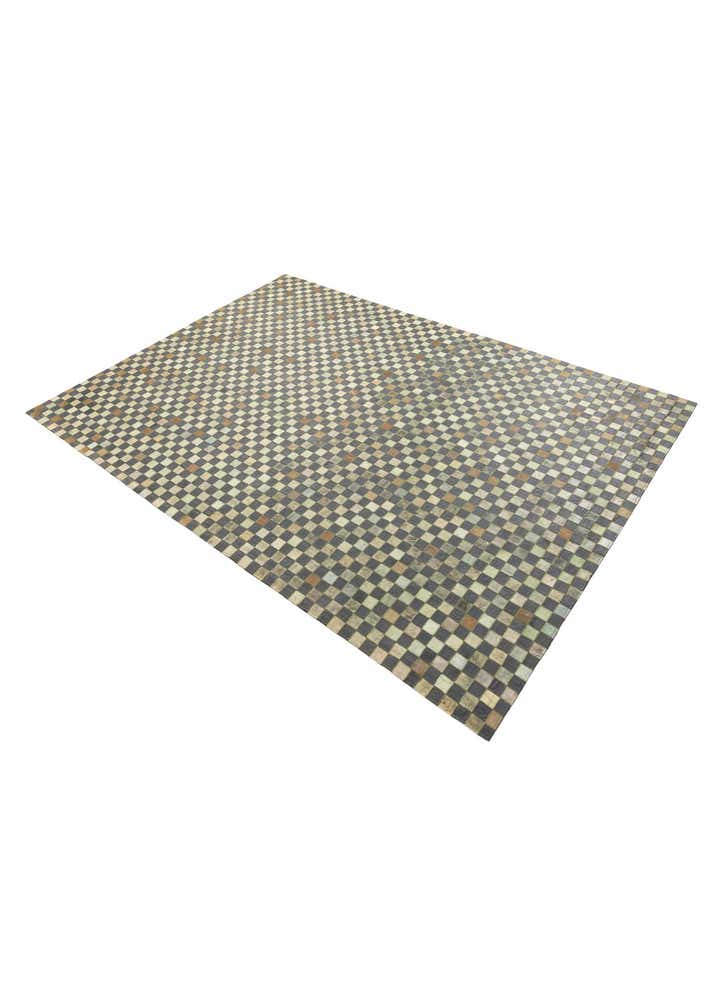 5' 3 x 7' 5 Cowhide Leather Rug
