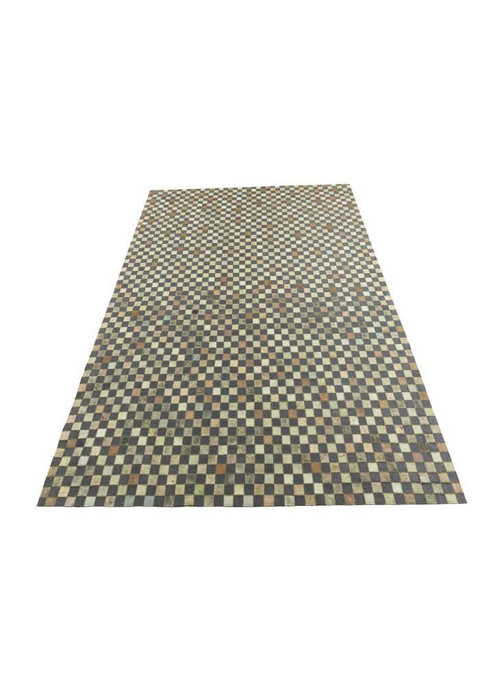 5' 3 x 7' 5 Cowhide Leather Rug
