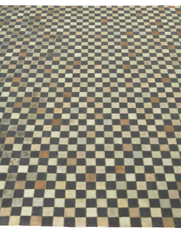 Detail image of 5' 3 x 7' 5 Cowhide Leather Rug