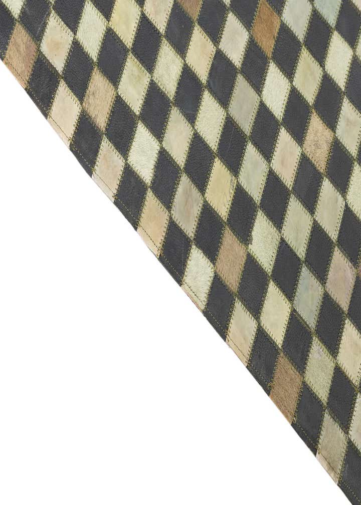 5' 3 x 7' 5 Cowhide Leather Rug