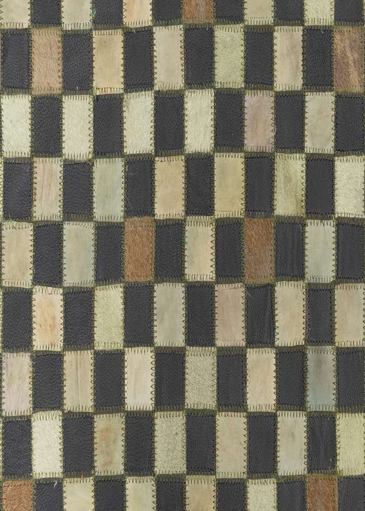 5' 3 x 7' 5 Cowhide Leather Rug