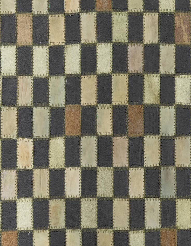 Detail image of 5' 3 x 7' 5 Cowhide Leather Rug