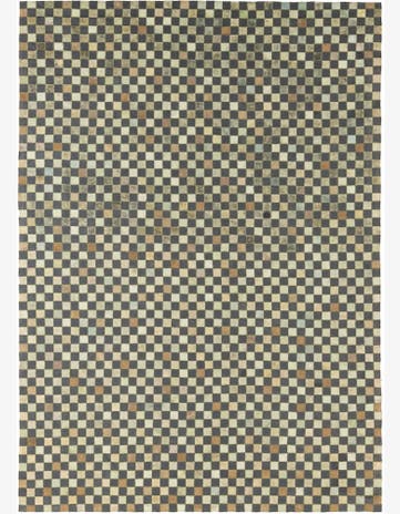 5' 3 x 7' 5 Cowhide Leather Rug