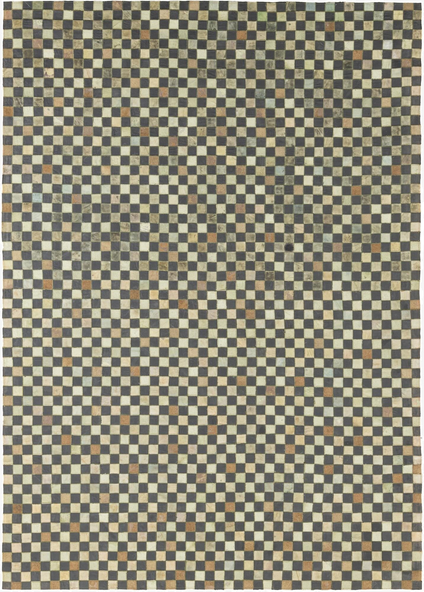 5' 3 x 7' 5 Cowhide Leather Rug