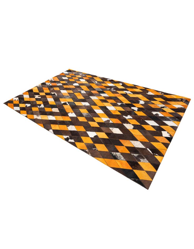 Detail image of 5' x 7' 11 Cowhide Stocks Rug