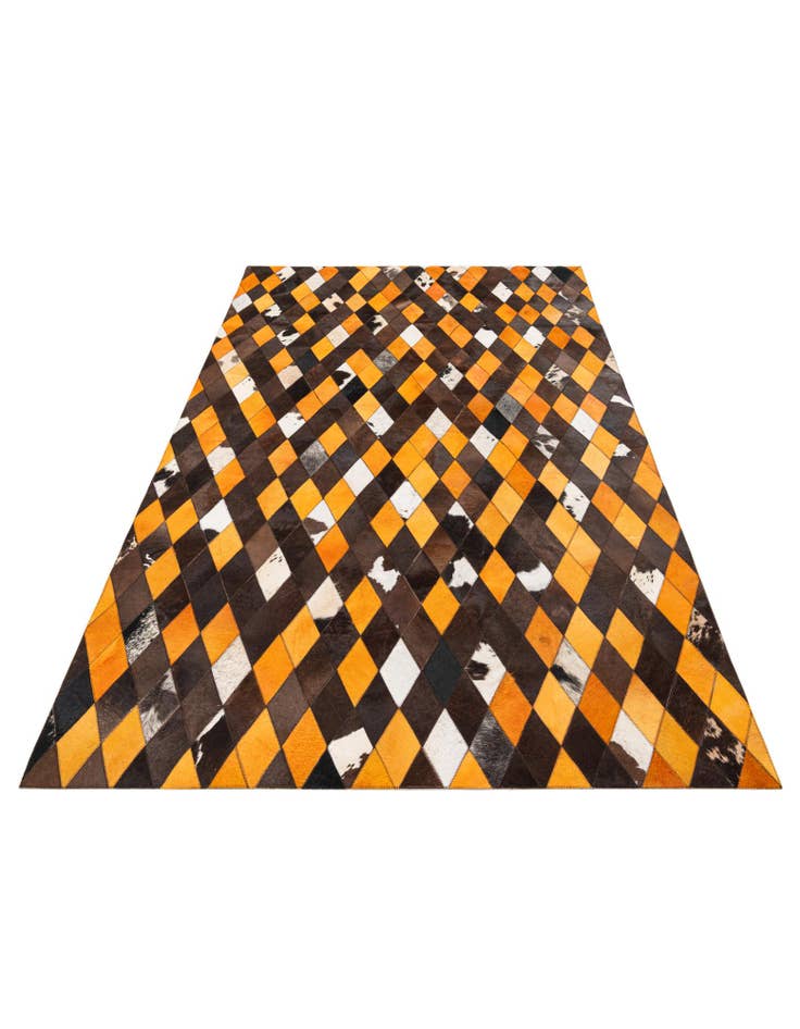 Detail image of 5' x 7' 11 Cowhide Stocks Rug