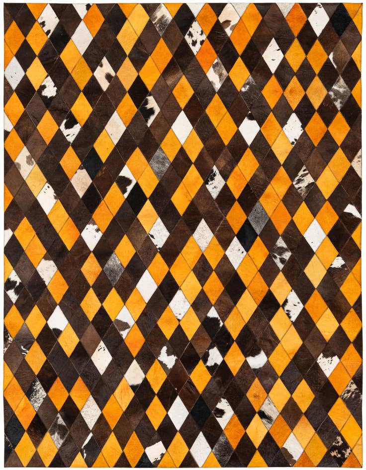 Detail image of 5' x 7' 11 Cowhide Stocks Rug
