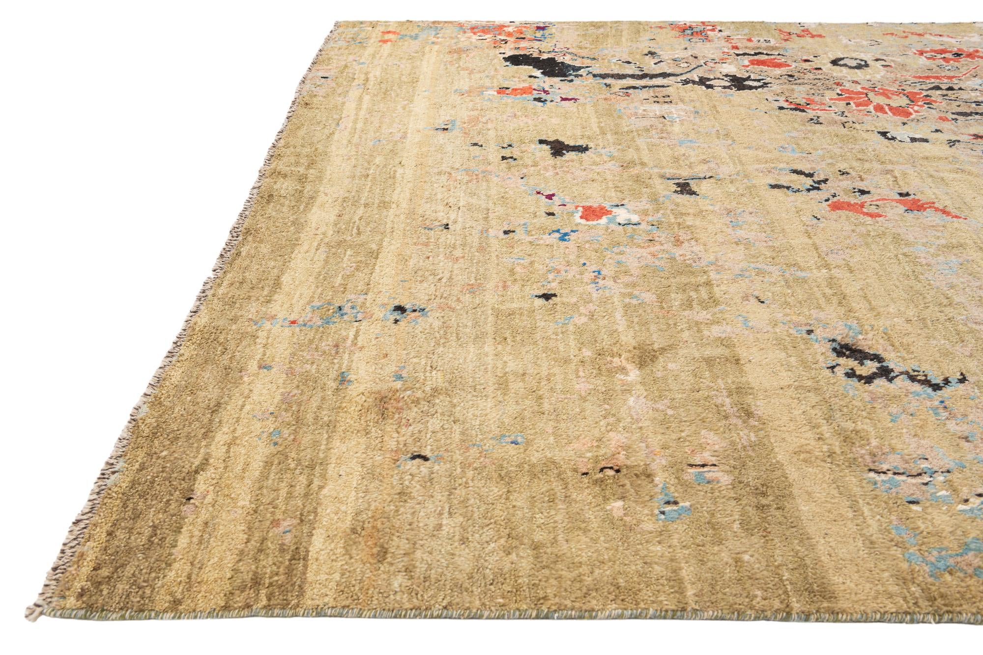 9' 9 x 14' Hand Knotted Darya Wool Rug