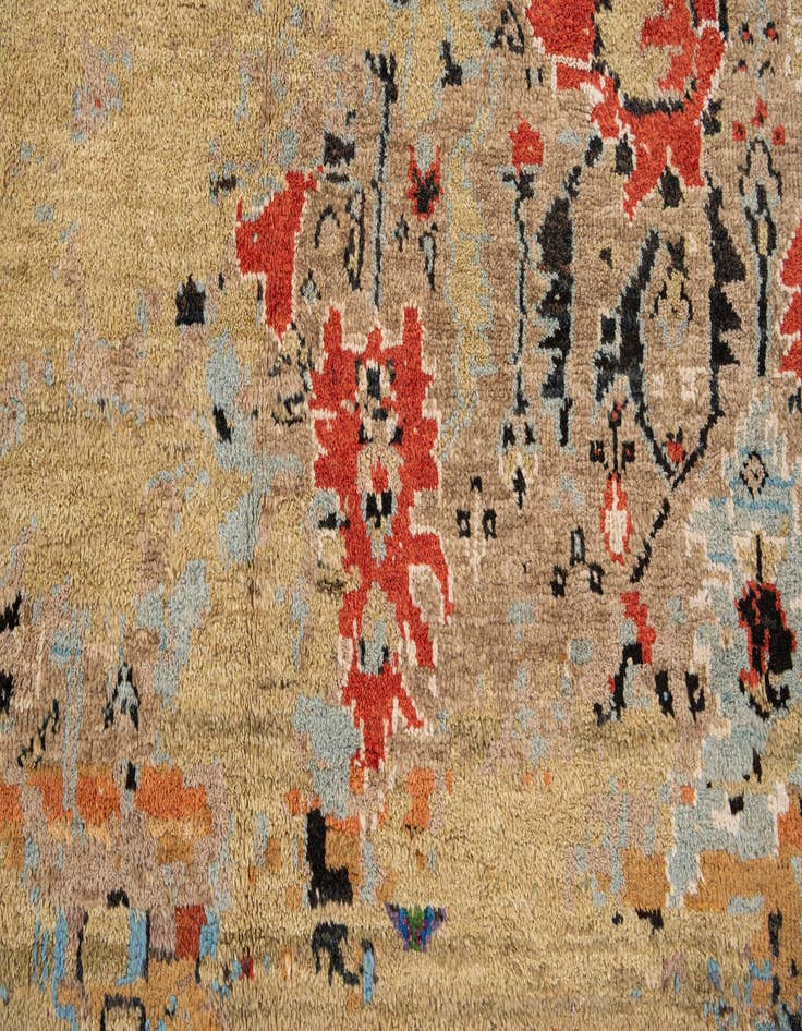 Detail image of 9' 9 x 14'  Hand Knotted Darya Wool Rug
