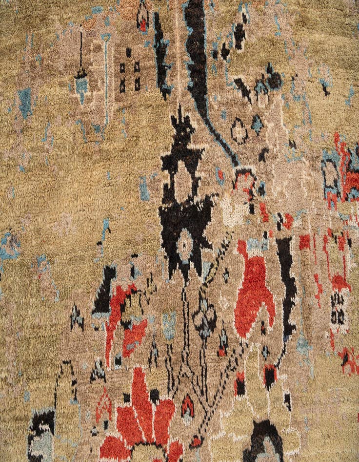 Detail image of 9' 9 x 14'  Hand Knotted Darya Wool Rug