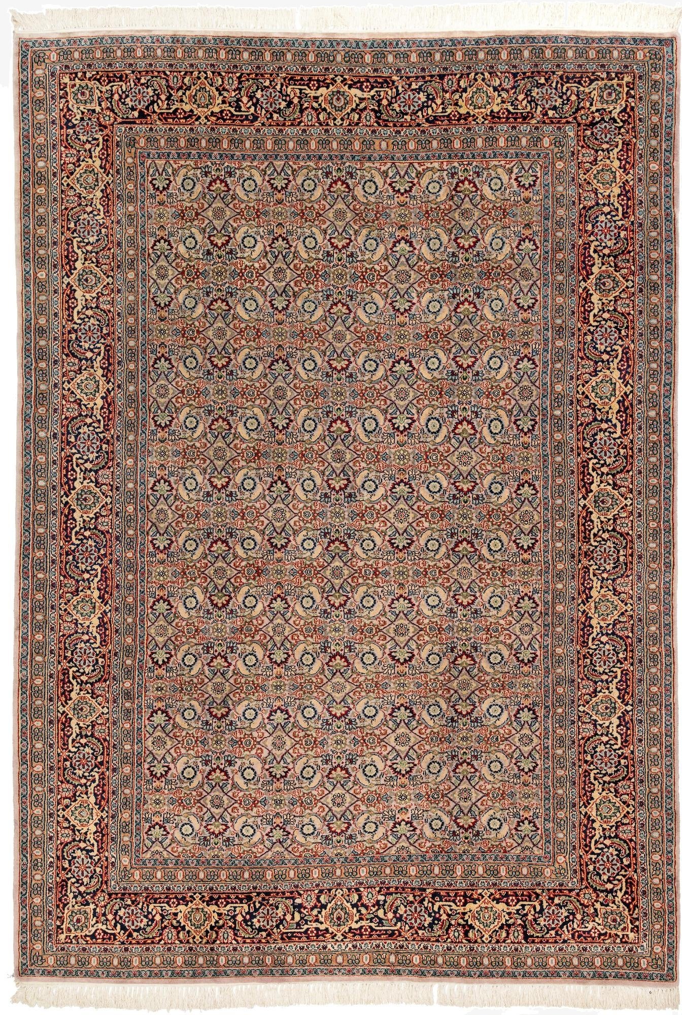 6' 10 x 9' 9  Hand Knotted Farahan Oriental Wool Rug