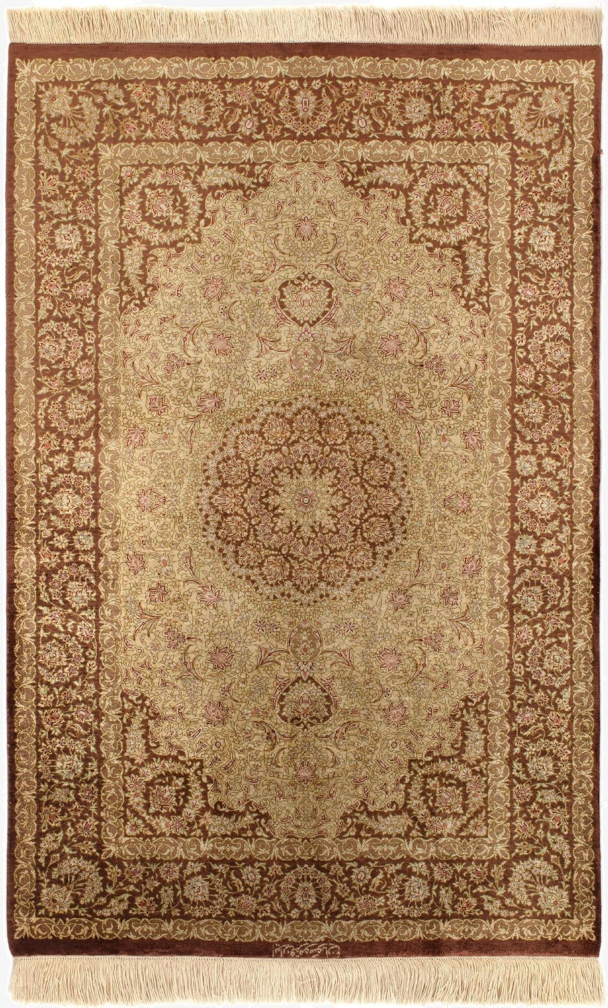 2' 7 x 3' 11 Ghom Silk Rug