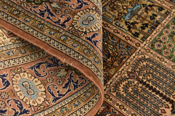 4' 7 x 6' 9 Hand Knotted Kashmir Oriental Wool Rug