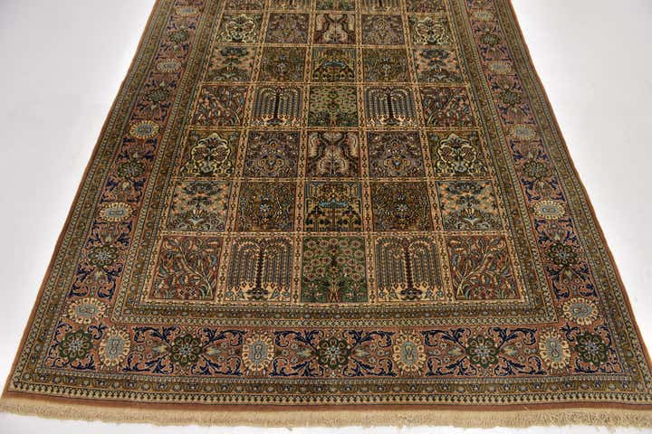 4' 7 x 6' 9 Hand Knotted Kashmir Oriental Wool Rug