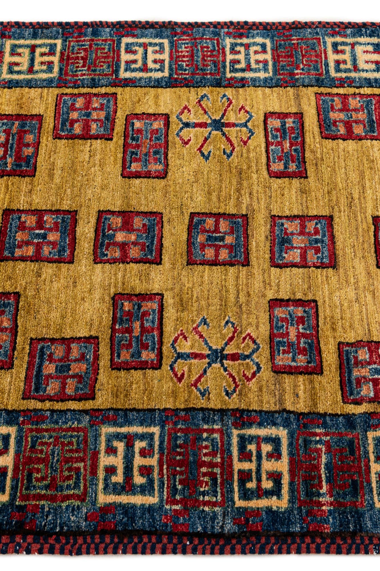 2' 9 x 4' 2 Hand Knotted Kazak Wool Rug