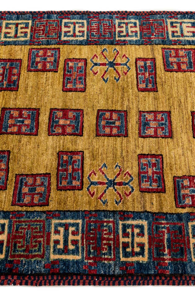 Detail image of 2' 9 x 4' 2 Hand Knotted Kazak Wool Rug
