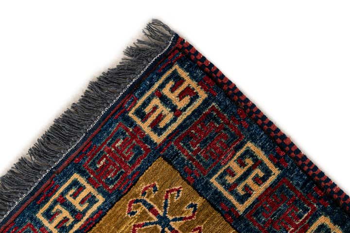 2' 9 x 4' 2 Hand Knotted Kazak Wool Rug