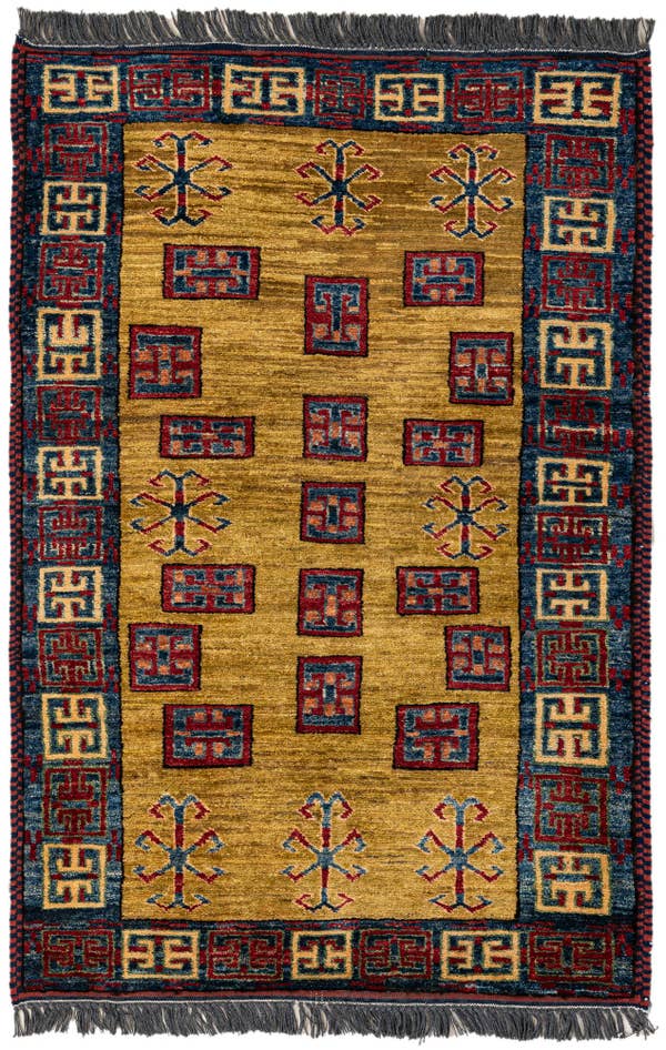 Detail image of 2' 9 x 4' 2 Hand Knotted Kazak Wool Rug