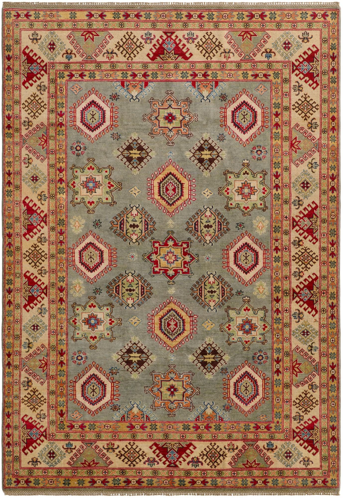 6' 7 x 9' 6 Hand Knotted Kazak Rug