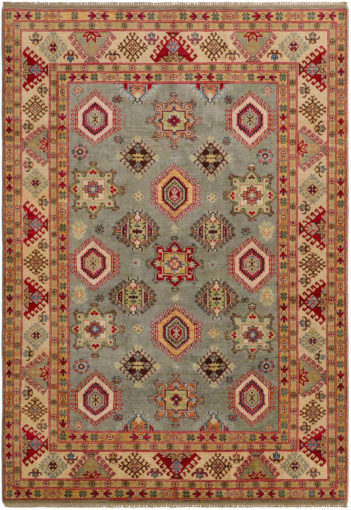 6' 7 x 9' 6 Hand Knotted Kazak Rug