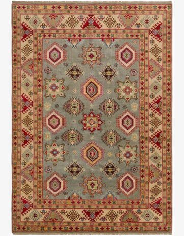 6' 7 x 9' 6 Hand Knotted Kazak Rug