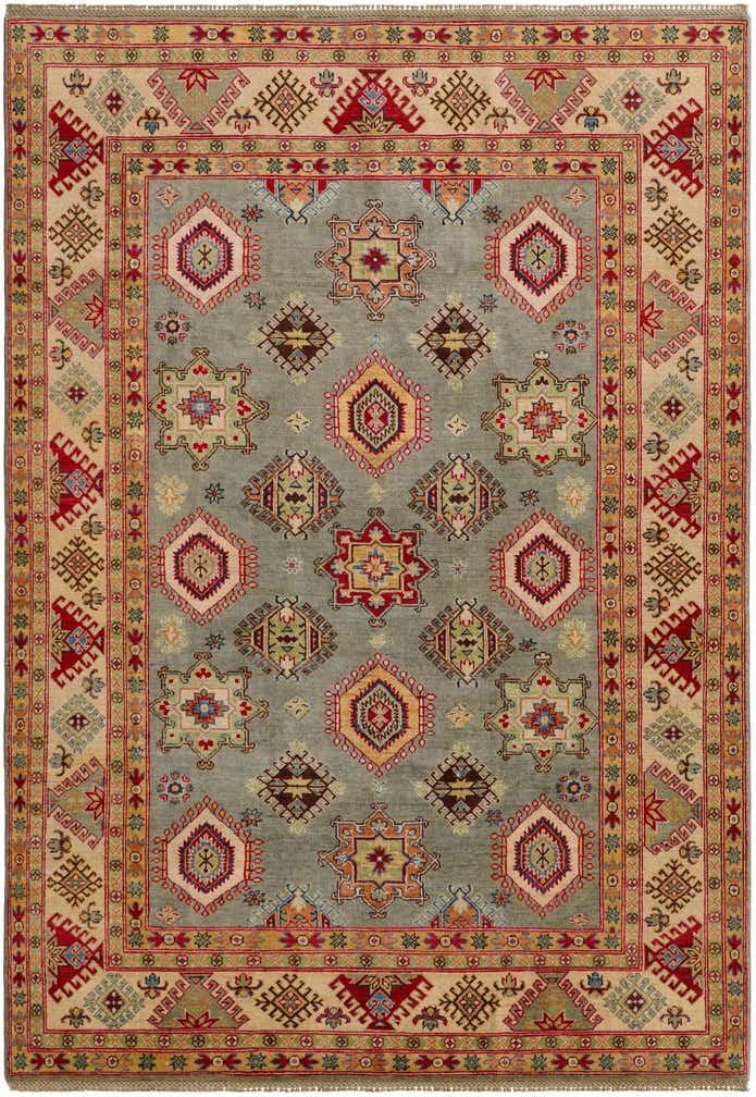 6' 7 x 9' 6 Hand Knotted Kazak Rug
