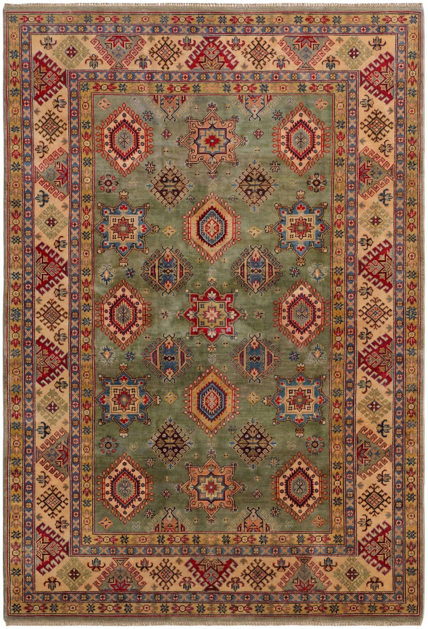6' 8 x 9' 10 Hand Knotted Kazak Rug