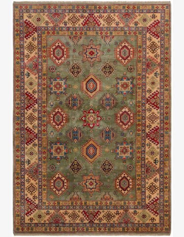 6' 8 x 9' 10 Hand Knotted Kazak Rug
