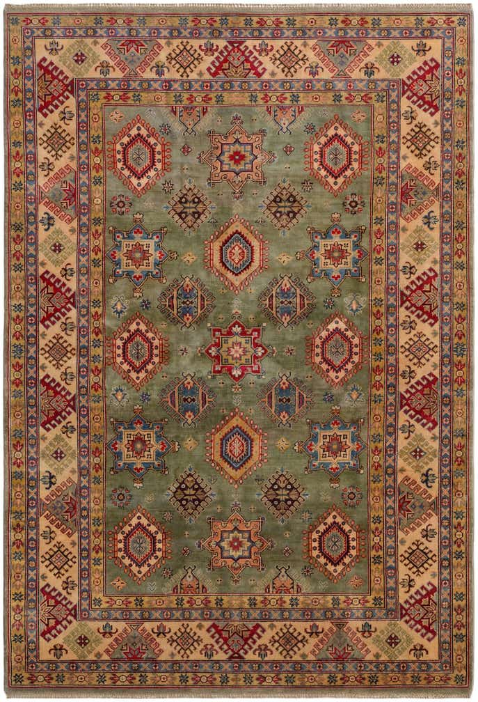 6' 8 x 9' 10 Hand Knotted Kazak Rug