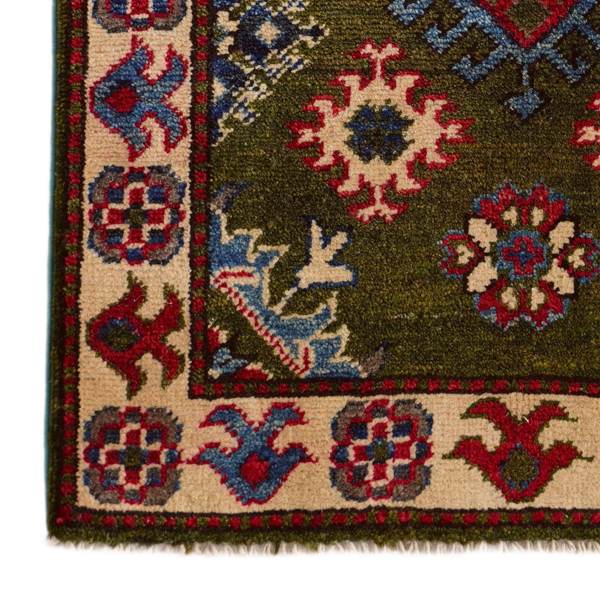 2' x 2' 11 Hand Knotted Kazak Rug