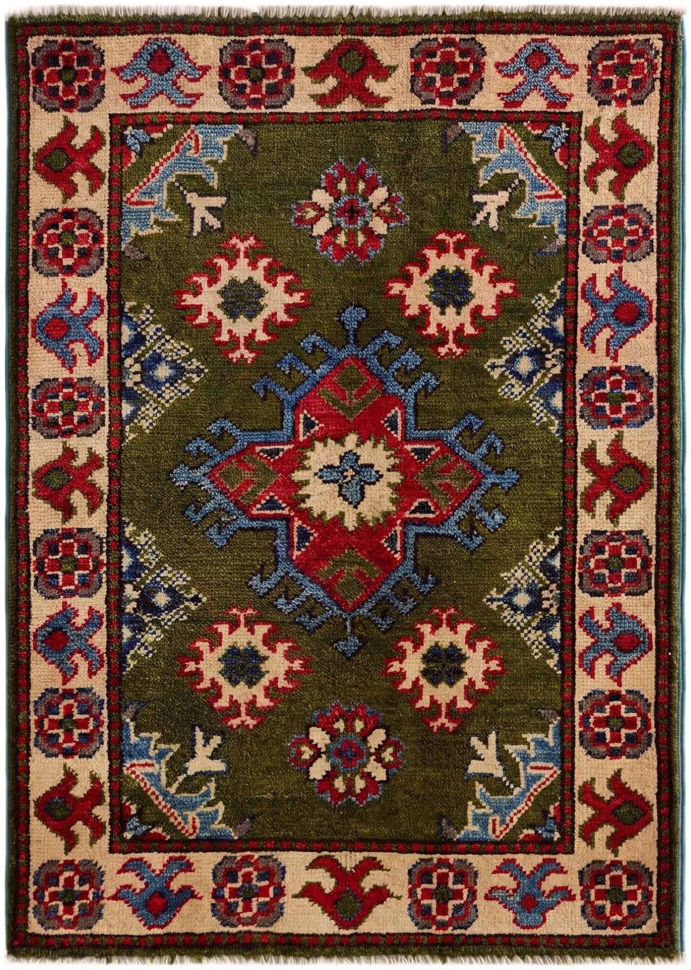 2' x 2' 11 Hand Knotted Kazak Rug