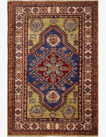 3' 3 x 4' 10 Hand Knotted Kazak Rug