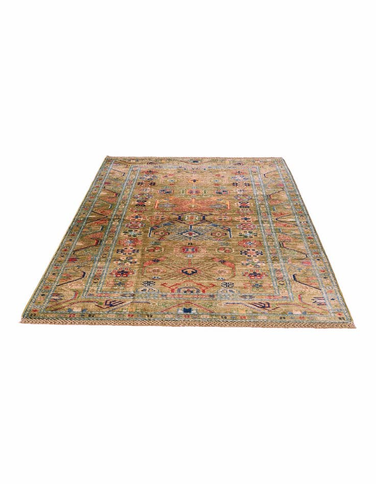 Detail image of 3' 4 x 5' 4 Hand Knotted Kazak Rug