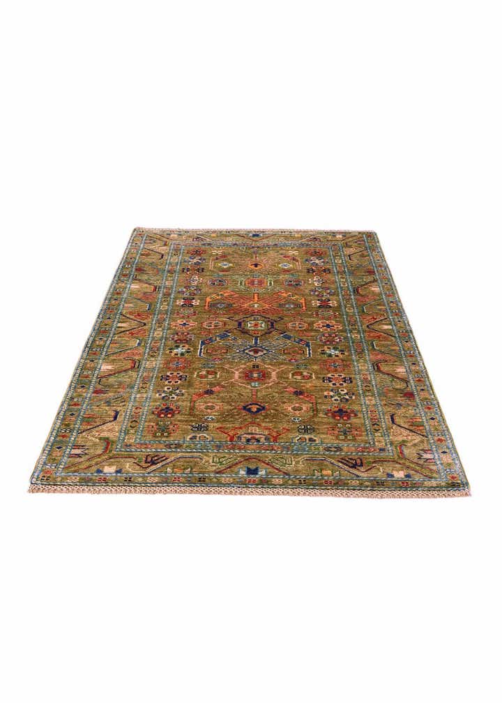 3' 5 x 5' 4 Hand Knotted Kazak Rug