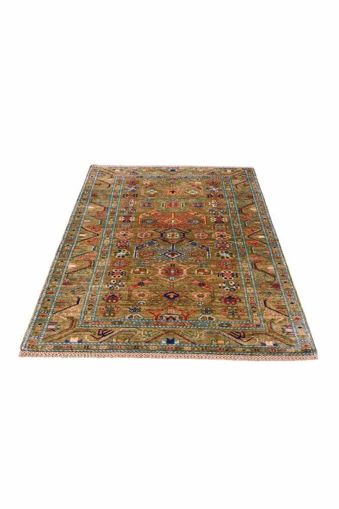 3' 5 x 5' 4 Hand Knotted Kazak Rug